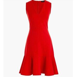 J. Crew 365 V-Neck Red Sheath Dress - Size 6